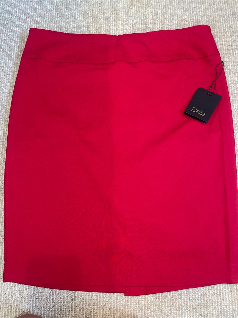 Dalia Vibrant Red Straight Pencil Skirt New with Tags Size 8 Stretch - Picture 3 of 10